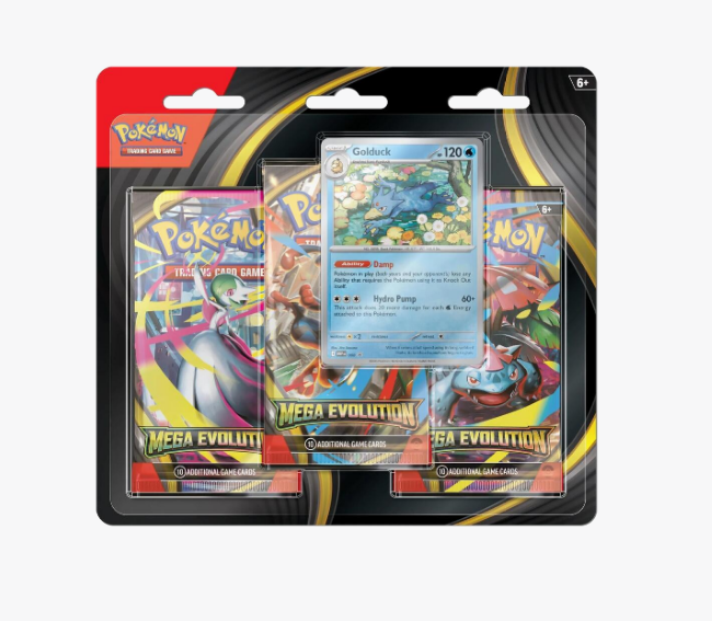 Mega Evolution 3 Pack Blister Golduck