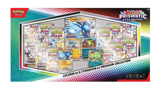 Prismatic Evolutions Lucario ex & Tyranitar ex Premium Collection